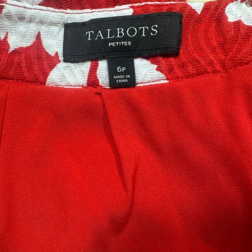 Talbots Pencil Skirt Red 6P - Picture 4 of 6